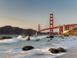 California, San Francisco, Baker's Beach and Golden Gate Bridge, USA Photographic Print by Michele Falzone