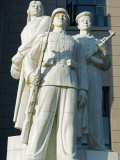 Beijing, Military Museum, A Soldiers Monument Is Displayed Outside the Museum, China Photographic Print by Christian Kober