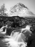Coupall Falls and Buachaille Etive Mor in Winter, Glencoe, Scotland, UK Photographic Print by Nadia Isakova