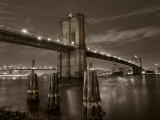 New York City, Manhattan, the Brooklyn and Manhattan Bridges Spanning the East River, USA Photographic Print by Gavin Hellier