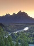 Snake River Overlook and Teton Mountain Range, Grand Teton National Park, Wyoming, USA Photographic Print by Michele Falzone