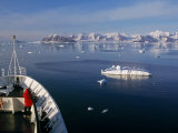 Adelaide Island, the Gullet, Cruise Ship Entering Marguerite Bay, Antarctica Photographic Print by Allan White
