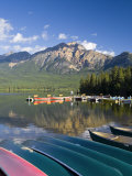 Pyramid Lake and Pyramid Mountain, Sunrise, Jasper National Park, Alberta, Canada Photographic Print by Michele Falzone
