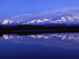 Mount Mckinley from Reflection Lake, Denali National Park, Alaska, USA Photographic Print by John Warburton-lee