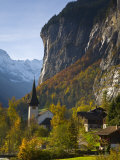Lauterbrunnen Church, Berner Oberland, Switzerland Fotografie-Druck von Doug Pearson