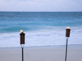 Torches on Beach, Grace Bay, Providenciales, Turks and Caicos Photographic Print by Demetrio Carrasco