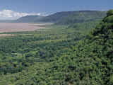 Section of the Western Wall of the Gregory Rift Above Lake Manyara, Tanzania Photographic Print by Nigel Pavitt