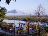 Lower Zambezi National Park, Sausage Tree Camp, Deck Looking Out Towards the Zambezi River, Zambia Photographic Print by John Warburton-lee