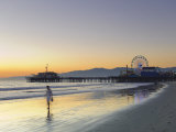 California, Los Angeles, Santa Monica Beach, Pier and Ferris Wheel, USA Photographic Print by Michele Falzone