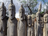 Konso People Place Carved Wooden Effigies to Honour their Illustrious Ancestors, Southwest Ethiopia Photographic Print by Nigel Pavitt