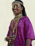 Afar Girl from Sultanate of Tadjoura Wears Exotic Gold Jewellery for Marriage, Djibouti, Africa, Photographic Print