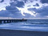Florida, Pompano Beach, Fishing Pier, Atlantic Ocean, USA Photographic Print by John Coletti