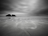 Cornwall, Holywell Bay, Holywell Beach and Carters or Gulls Rocks, UK Lámina fotográfica por Alan Copson