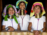Padaung Women, of the Karen Tribe, Wearing Brass Necklaces Which Elongate their Necks, Myanmar Photographic Print by Nigel Pavitt