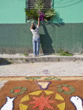 Copan, Santa Rosa De Copan, Samana Santa, Holy Cross Procession, Honduras Photographic Print by Jane Sweeney