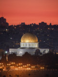 Dome of the Rock Mosque, Dusk, Jerusalem, Israel Photographic Print by Michele Falzone