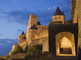 La Cite, Carcassonne, Porte D'Aude Entrance to the Medieval Walled City, Languedoc Photographic Print by Guy Edwardes