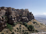 Edge of Tabal Kawkaban Is Ancient Stone Town of Kawkaban, Served as a Mountain Fortress, Yemen, Photographic Print