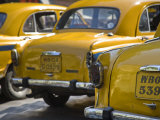 West Bengal, Kolkata, Calcutta, Yellow Ambassador Taxis, India Photographic Print by Jane Sweeney
