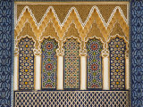Ornate Architectural Detail Above the Entrance to the Royal Palace, Fez, Morocco, North Africa Photographic Print by John Woodworth