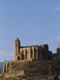Church of the Hilltop Village of San Vicente Rises High Above the Ebro Valley Photographic Print by John Warburton-lee