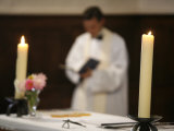 Altar Candles, Chatenay, Saone Et Loire, France, Europe Photographic Print by Godong 