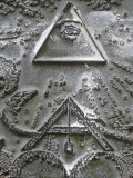 Masonic Symbols of Angle Bracket and Delta at the Human Right Monument in the Paris Champ De Mars Photographic Print by Godong 