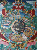 Wheel of Life, Kopan Monastery, Bhaktapur, Nepal, Asia Photographic Print by Godong 