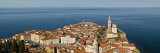 View from a Hill Overlooking the Old Town of Piran and St. George Church, Piran, Slovenvia Photographic Print by John Woodworth