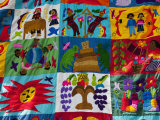 Embroidered Textile, Santiago Atitlan, Lake Atitlan, Guatemala, Central America Photographic Print by Sergio Pitamitz