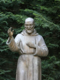 Padre Pio Sculpture in a Roman Park, Rome, Lazio, Italy, Europe Photographic Print by Godong 