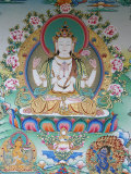 Painting of Avalokitesvara, the Buddha of Compassion, Kathmandu, Nepal, Asia Photographic Print by Godong 