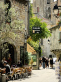 Medieval Street in Walled and Turreted Fortress of La Cite, Carcassonne, UNESCO World Heritge Site Photographic Print by Peter Richardson