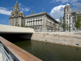The New Link Between the Leeds and Liverpool Canals, in Front of the Three Graces Photographic Print by Ethel Davies