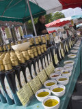 Olive Oil Stall at the Italian Market at Walton-On-Thames, Surrey Photographic Print by Hazel Stuart