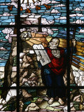 Stained Glass of Moses Holding the Tablets of the Law, Vienna, Austria, Europe Photographic Print by Godong 