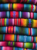Textiles at Chichicastenango Market, Guatemala, Central America Photographic Print by Sergio Pitamitz