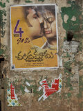 Bollywood Movie Poster on Wall, Hospet, Karnataka, India, Asia Photographic Print by Annie Owen