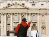 Tourists at St. Peter's Basilica, Vatican, Rome, Lazio, Italy, Europe Photographic Print by Godong 