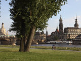 River Elbe, Hofkirche, Castle, and Frauenkirche, Dresden, Saxony, Germany Photographic Print by Dallas & John Heaton