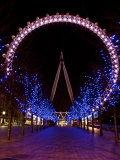 London Eye Illuminated at Night, London, England, United Kingdom, Europe Photographic Print by Michael Kelly