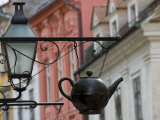 Traditional Sign Outside a Tea Shop in Ljubljana Old Town, Slovenia, Europe Photographie par John Woodworth