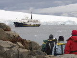 Tourist Boat, Port Lockroy, Antarctic Peninsula, Antarctica, Polar Regions Photographic Print by Robert Harding