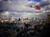 London Air Ambulance over Westminster, London, England, United Kingdom, Europe Photographic Print by Purcell-Holmes 