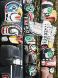 First Nation Totem Poles in Stanley Park, Vancouver, British Columbia, Canada, North America Photographic Print by Christian Kober