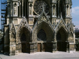 Western Facade, Notre Dame Cathedral, Reims, France Photographic Print