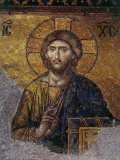 Head of Christ, Mosaic from Apse at Haghia Sophia Istanbul, 12th century AD Photographic Print