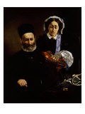 Auguste Manet, 1797-1862, and Wife Eugenie-Desiree Fournier Giclee Print by Edouard Manet