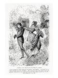 Estella and Pip in Miss Havisham's Garden, Illustration from Great Expectations Reproduction procédé giclée par Harry Furniss