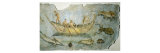 Fishing Scene, Fresco from Saint Pauls outside Walls, Rome, 1st century BC, detail Giclee Print